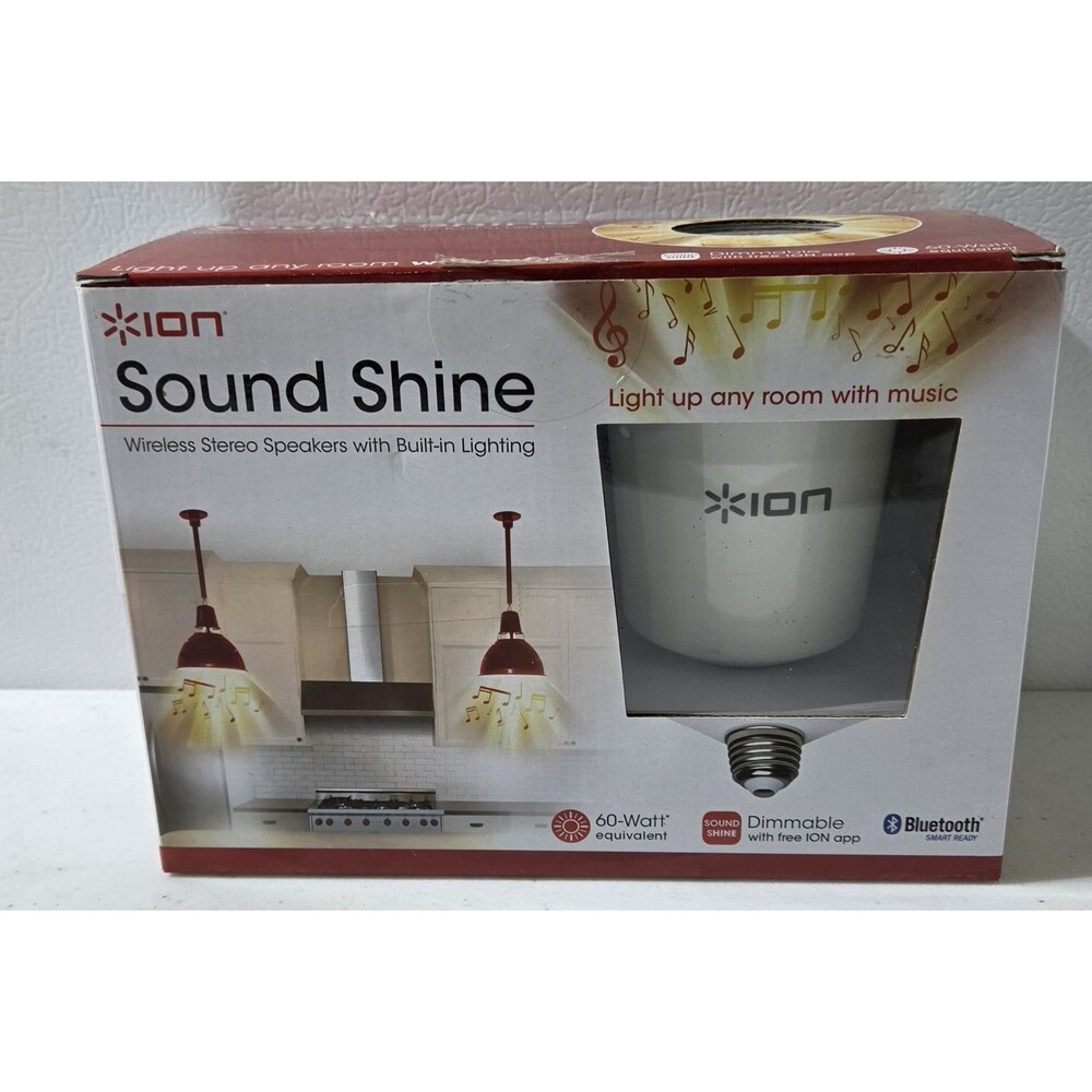 Ion Sound Shine Wireless Stereo Speakers (2) with Built-in Lighting NEW